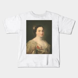 Portrait of a Young Woman by Alessandro Longhi Kids T-Shirt